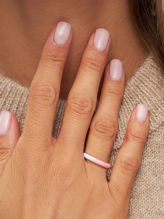 Lulu Copenhagen Double Color Ring Silver/Light Pink